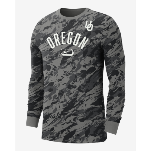 Oregon Mens Nike College Crew-Neck Long-Sleeve T-Shirt