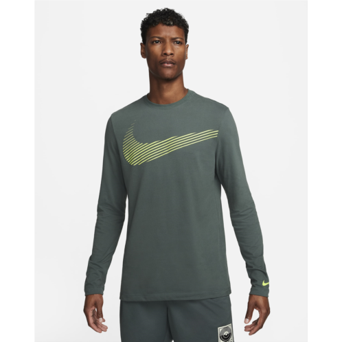 Nike Mens Dri-FIT Long-Sleeve Fitness T-Shirt