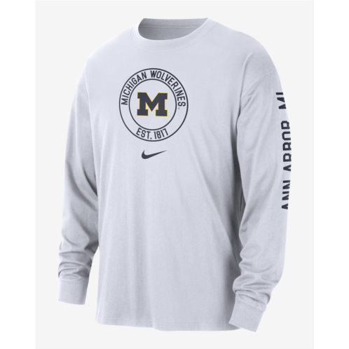 Michigan Max90 Mens Nike College Long-Sleeve T-Shirt