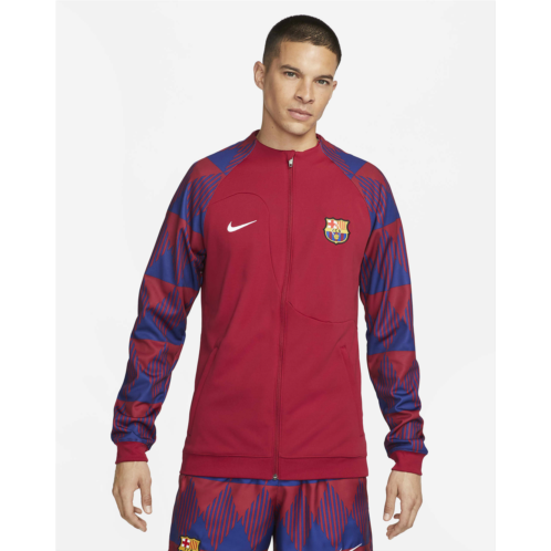 FC Barcelona Academy Pro Mens Nike Full-Zip Knit Soccer Jacket