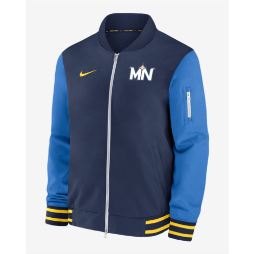 Minnesota Twins Authentic Collection City Connect Game Time Mens Nike MLB Full-Zip Bomber Jacket