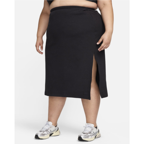 Nike Sportswear Chill Rib Womens Slim Midi Skirt (Plus Size)