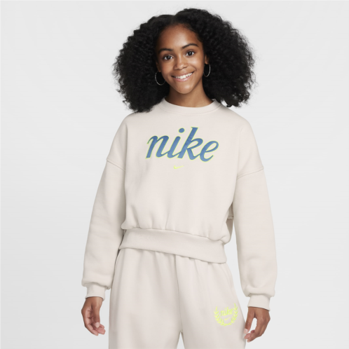 Nike Sportswear Club Fleece Girls Boxy Crew-Neck Sweatshirt