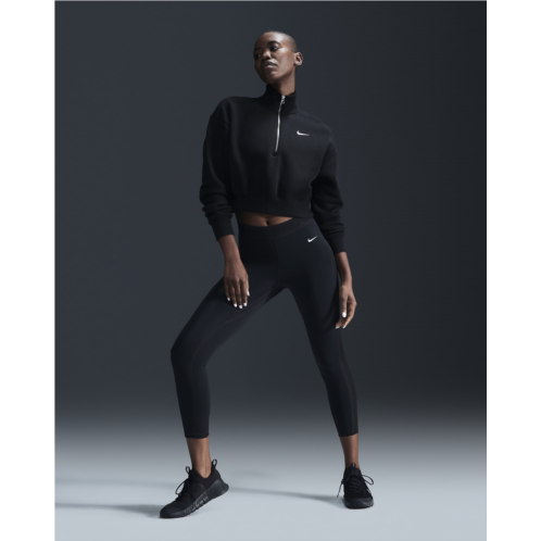 Nike Pro Womens Mid-Rise 7/8 Mesh-Paneled Leggings