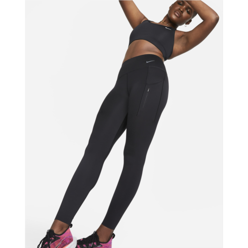 Nike Go Womens Firm-Support Mid-Rise Full-Length Leggings with Pockets
