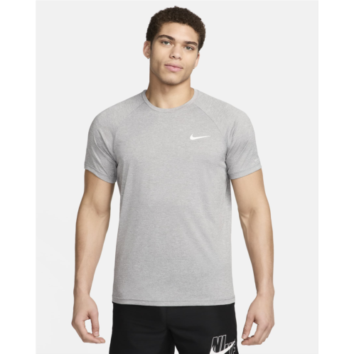 Nike Mens Heathered Short-Sleeve Hydroguard Swim Shirt