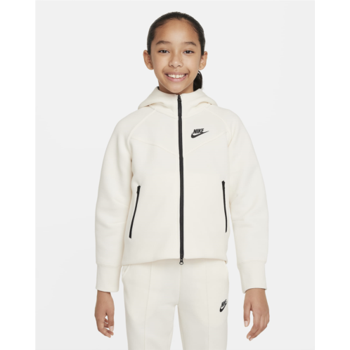 Nike Sportswear Tech Fleece Big Kids (Girls) Full-Zip Hoodie