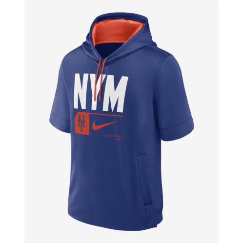 New York Mets Tri Code Lockup Mens Nike MLB Short-Sleeve Pullover Hoodie