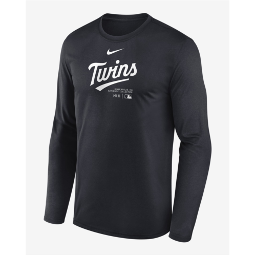 Minnesota Twins Authentic Collection Practice Mens Nike Dri-FIT MLB Long-Sleeve T-Shirt