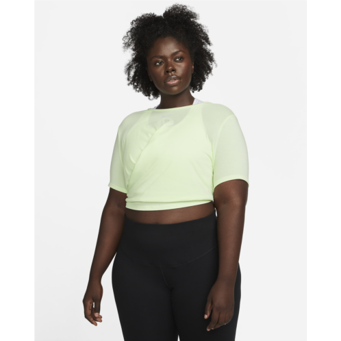 Nike Dri-FIT One Luxe Womens Twist Cropped Short-Sleeve Top (Plus Size)