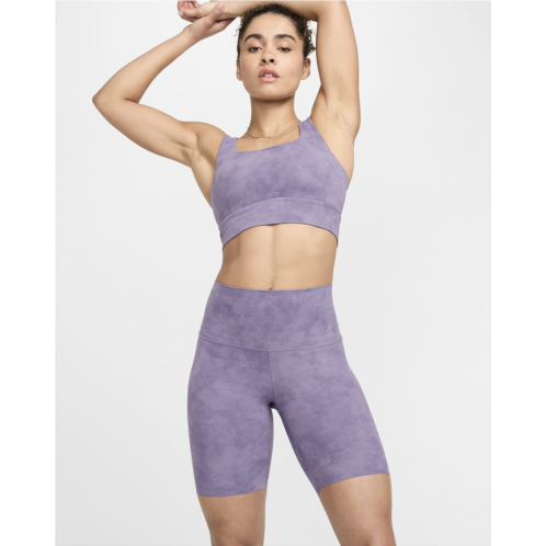 Nike Zenvy Tie-Dye Womens Gentle-Support High-Waisted 8 Biker Shorts
