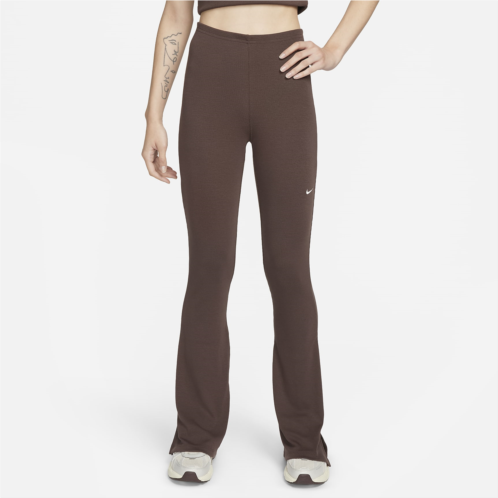 Nike Sportswear Chill Knit Womens Tight Mini-Rib Flared Leggings