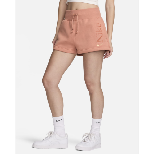 Nike Sportswear Phoenix Fleece Womens Loose High-Waisted 2 Logo Shorts