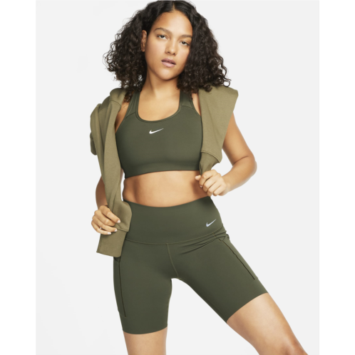 Nike Universa Womens Medium-Support High-Waisted 8 Biker Shorts with Pockets