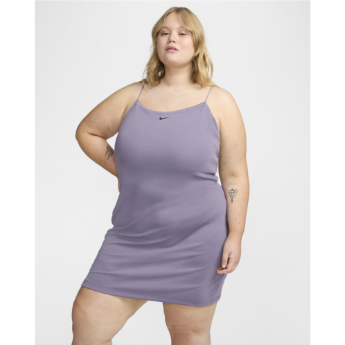 Nike Sportswear Chill Knit Womens Tight Mini-Rib Cami Dress (Plus Size)
