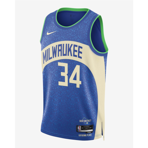Giannis Antetokounmpo Milwaukee Bucks City Edition 2023/24 Mens Nike Dri-FIT NBA Swingman Jersey