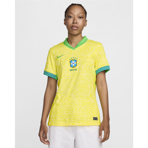 Brazil 2024 Stadium Home Womens Nike Dri-FIT Soccer Replica Jersey