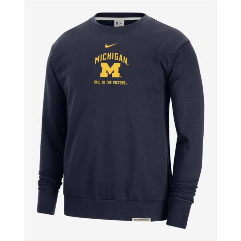 Michigan Standard Issue Mens Nike College Fleece Crew-Neck Sweatshirt