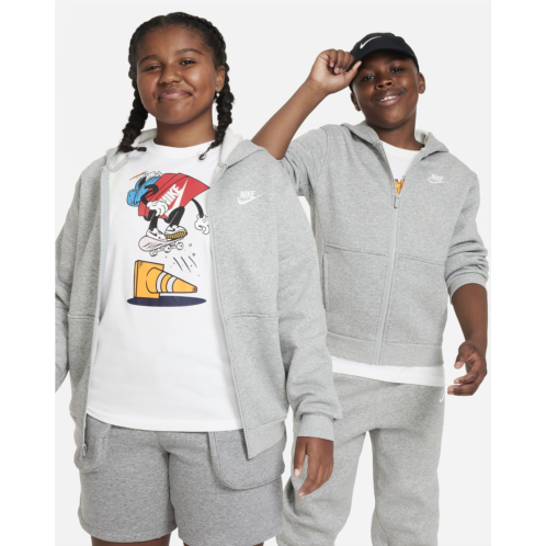 Nike Sportswear Club Fleece Big Kids Full-Zip Hoodie (Extended Size)