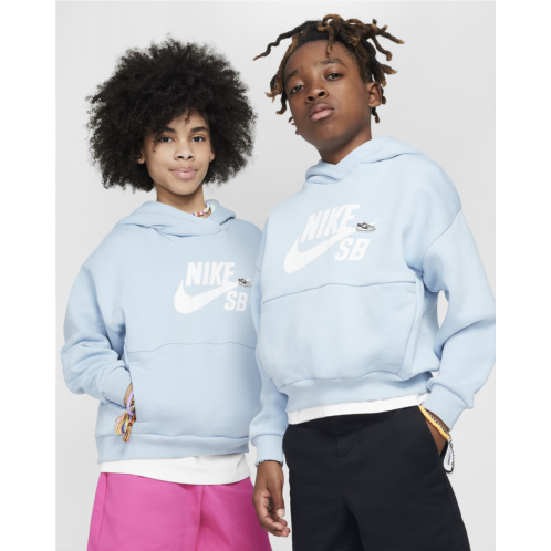 Nike SB Icon Fleece EasyOn Big Kids Oversized Pullover Hoodie
