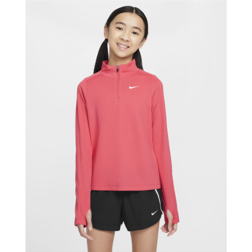 Nike Dri-FIT Big Kids (Girls) Long-Sleeve 1/2-Zip Top