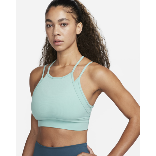 Nike Indy Strappy Womens Light-Support Padded Ribbed Longline Sports Bra