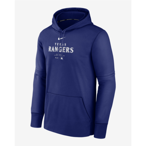 Texas Rangers Authentic Collection Practice Mens Nike Therma MLB Pullover Hoodie