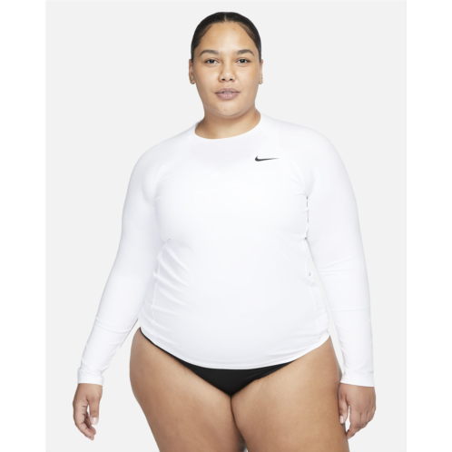Nike Essential Dri-FIT Womens Long-Sleeve Hydroguard Swim Top (Plus Size)