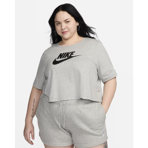 Nike Sportswear Essential Womens Cropped Logo T-Shirt (Plus Size)