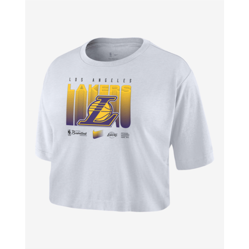 Los Angeles Lakers Courtside Womens Nike NBA Cropped T-Shirt