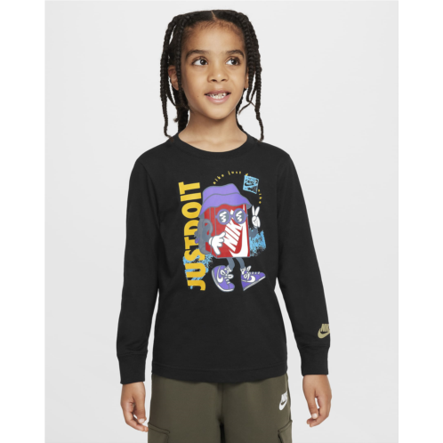 Nike Little Kids Boxy Peace Long Sleeve T-Shirt