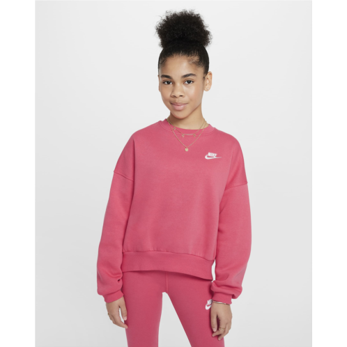 Nike Sportswear Club Fleece Girls Boxy Crew-Neck Sweatshirt