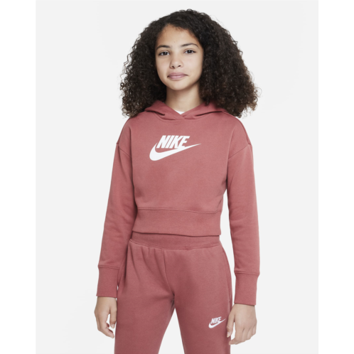 Nike Sportswear Club Big Kids (Girls) French Terry Cropped Hoodie