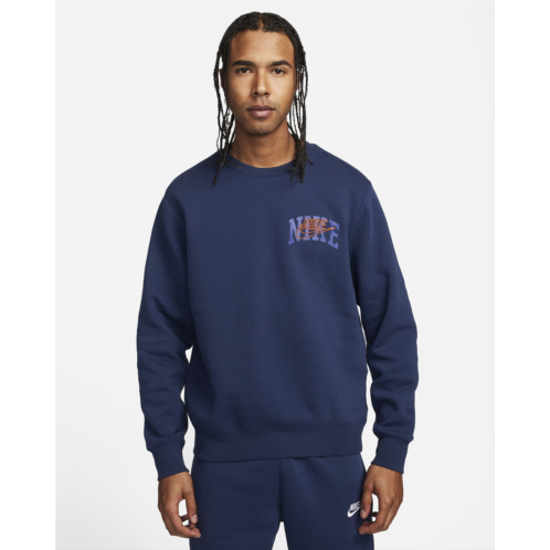 Nike Club Fleece Mens Long-Sleeve Crew-Neck Sweatshirt