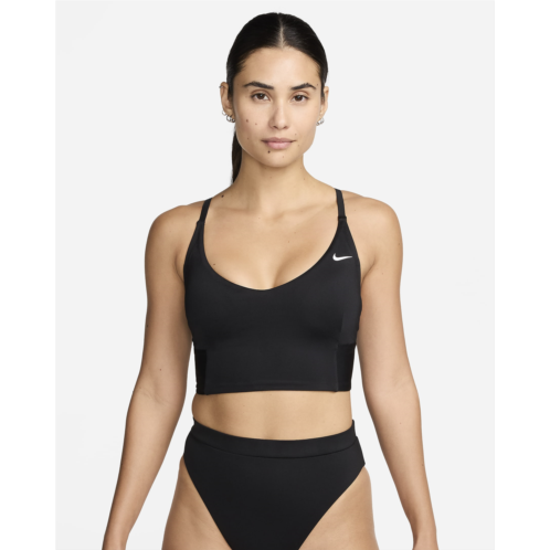 Nike Swim Womens V-Neck Midkini Top