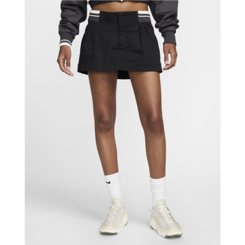 Nike Sportswear Womens Low-Rise Canvas Mini Skirt