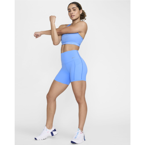 Nike Universa Womens Medium-Support High-Waisted 5 Biker Shorts with Pockets