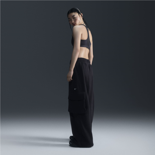 Nike Sportswear Womens Low-Rise Oversized French Terry Open-Hem Pants