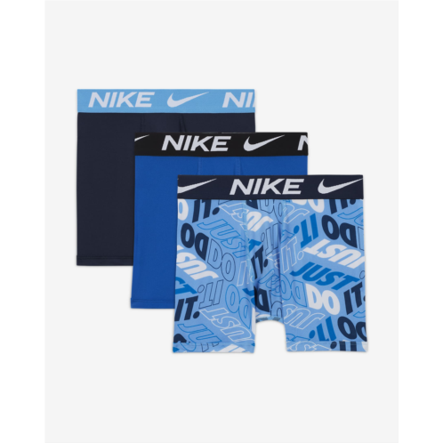 Nike Dri-FIT Printed Essentials Big Kids Boxer Briefs (3-Pack)