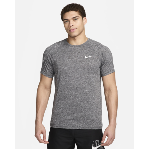 Nike Mens Heathered Short-Sleeve Hydroguard Swim Shirt