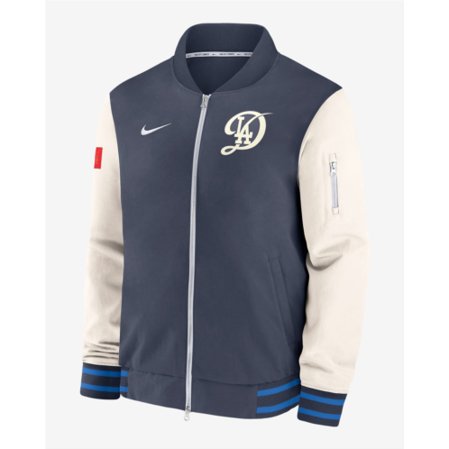 Los Angeles Dodgers Authentic Collection City Connect Game Time Mens Nike MLB Full-Zip Bomber Jacket