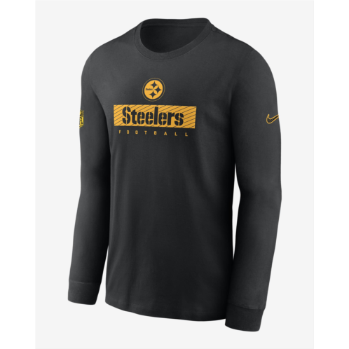 Pittsburgh Steelers Sideline Team Issue Mens Nike Dri-FIT NFL Long-Sleeve T-Shirt