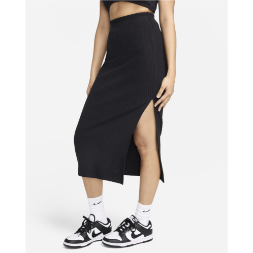 Nike Sportswear Chill Knit Womens Slim Ribbed Midi Skirt