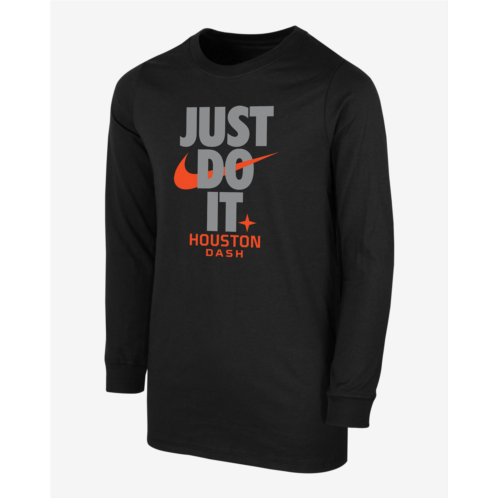 Houston Dash Big Kids (Boys) Nike Soccer Long-Sleeve T-Shirt