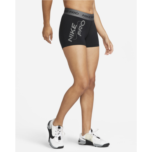 Nike Pro Womens Mid-Rise 3 Graphic Shorts