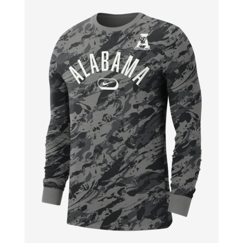 Alabama Mens Nike College Crew-Neck Long-Sleeve T-Shirt