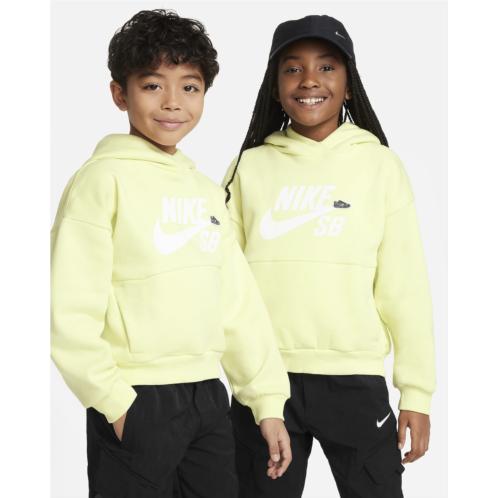 Nike SB Icon Fleece EasyOn Big Kids Oversized Pullover Hoodie
