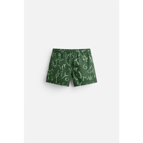 Zara SHORT SWIMMING TRUNKS WITH LETTERS