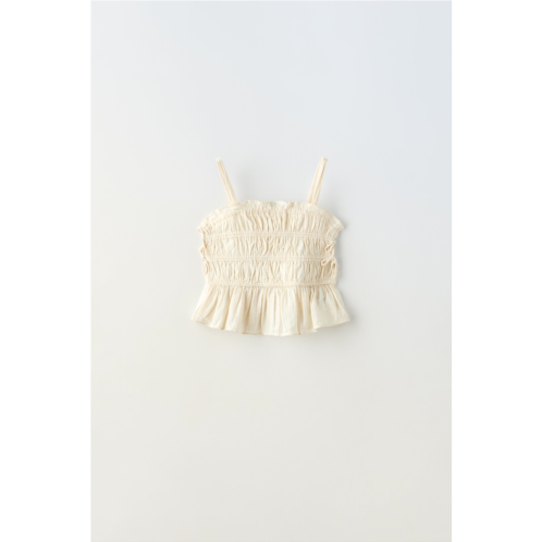 Zara SHIMMERY RUCHED TOP