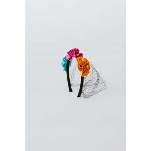 Zara FLOWERS AND MESH COSTUME HEADBAND